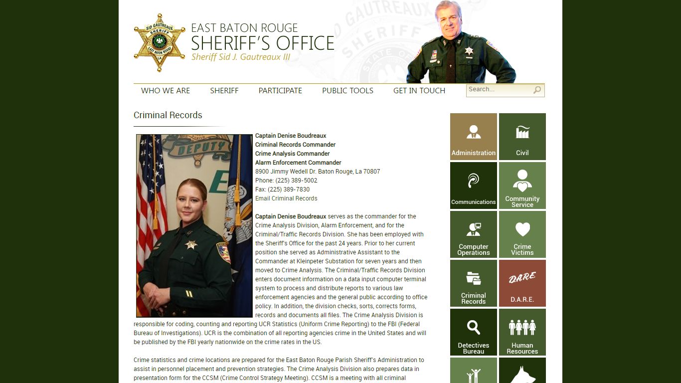 Criminal Records - East Baton Rouge Parish Sheriff's Office